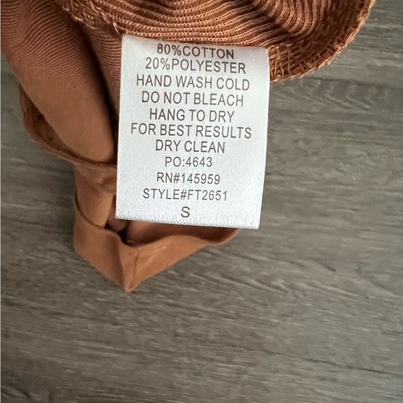 Brown/Burnt Orange Ribbed Bodysuit - Picture 8 of 8